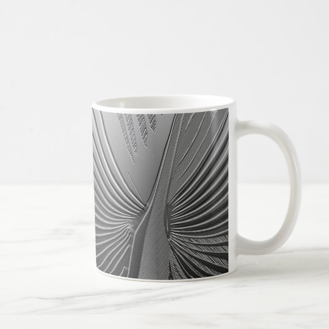 Art Deco chrome palm leaf Coffee Mug (Right)