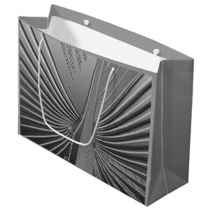 Art Deco chrome palm leaf Large Gift Bag