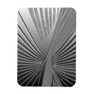 Art Deco chrome palm leaf Magnet