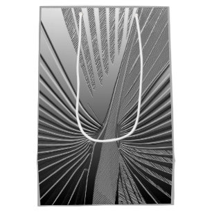Art Deco chrome palm leaf Medium Gift Bag
