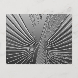Art Deco chrome palm leaf Postcard