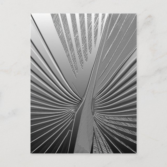 Art Deco chrome palm leaf Postcard (Front)