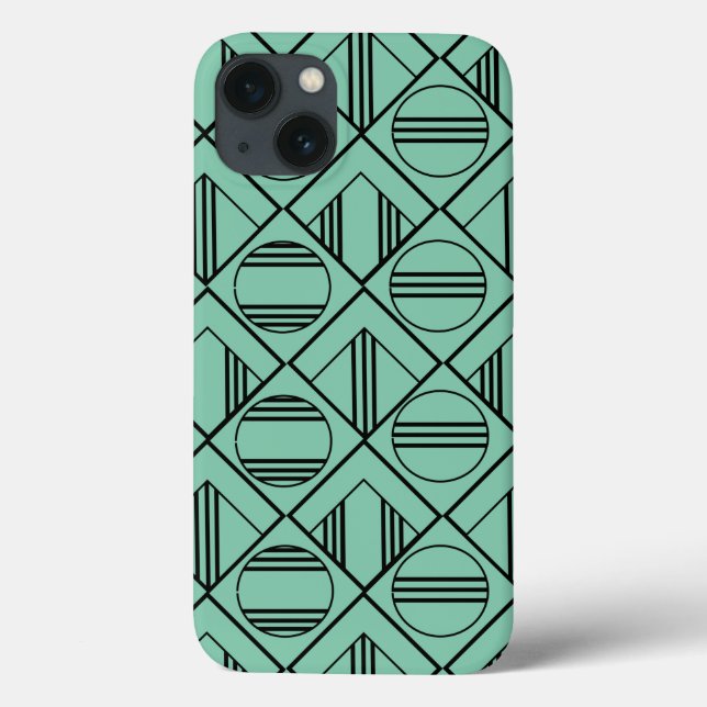 Art Deco Circles and Diamonds  Case-Mate iPhone Case (Back)