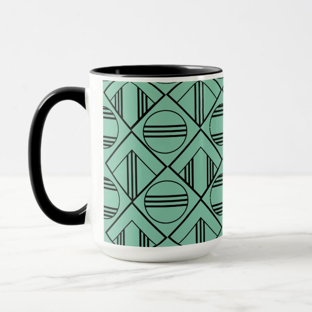 Art Deco Circles and Diamonds Mug (Left)