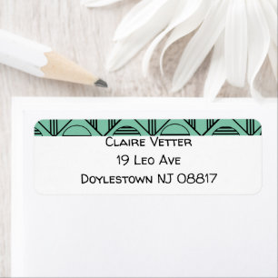 Art Deco Circles and Diamonds Return Address Label