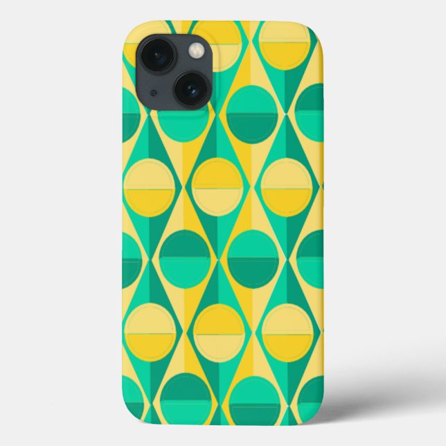 Art Deco Circles and Triangles Case-Mate iPhone Case (Back)