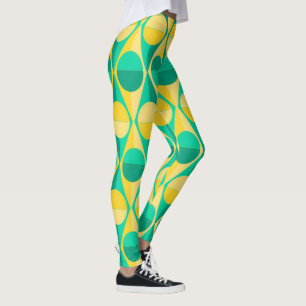 Art Deco Circles and Triangles Leggings