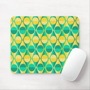 Art Deco Circles and Triangles Mouse Pad