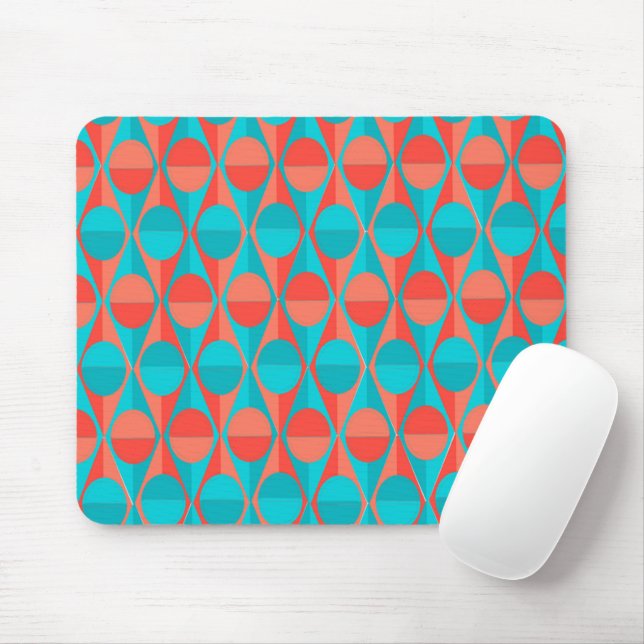 Art Deco Circles and Triangles Mouse Pad (With Mouse)