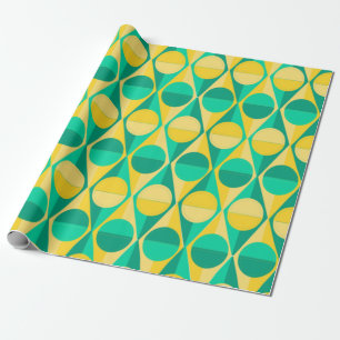 Art Deco Circles and Triangles Wrapping Paper