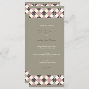 Art Deco Circles Band Elegant Vintage Wedding Invitation