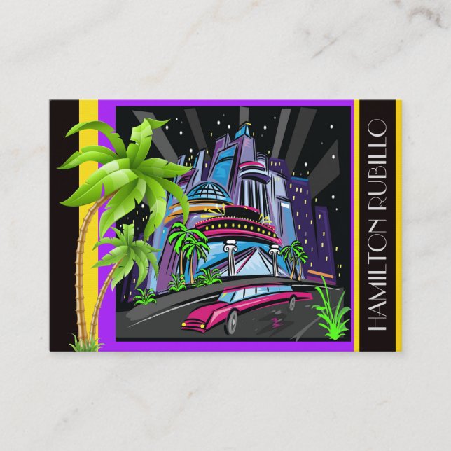 Art Deco City / Casino / Limo Business Card (Front)