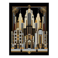 Art Deco City Style Poster.