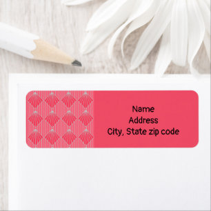 Art Deco Clam Shells  Return Address Label