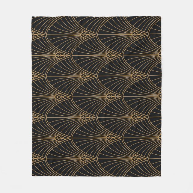 Art deco: classic geometric pattern. fleece blanket (Front)