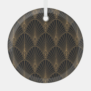 Art deco: classic geometric pattern. glass tree decoration