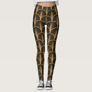 Art Deco Classic: Geometric Vintage Ornament. Leggings