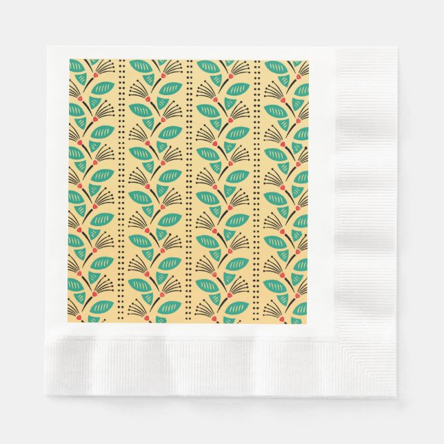 Art Deco Climbing Strawberry Vines Napkin (Front)