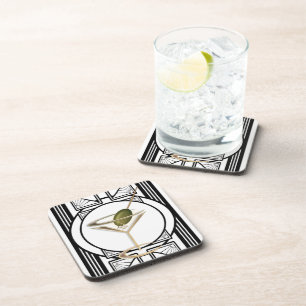 Art Deco Cocktail Coaster Set (6)