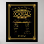 Art Deco cocktail sign, signature, bar sign<br><div class="desc">Art Deco colour change B/G</div>