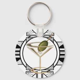 Art Deco Cocktails Keychains