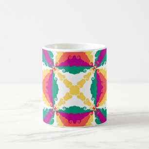 Art Deco Colourful Swirl Retro Abstract Art Coffee Mug