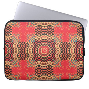 Art Deco Colourful Swirl Retro Abstract Art Laptop Sleeve