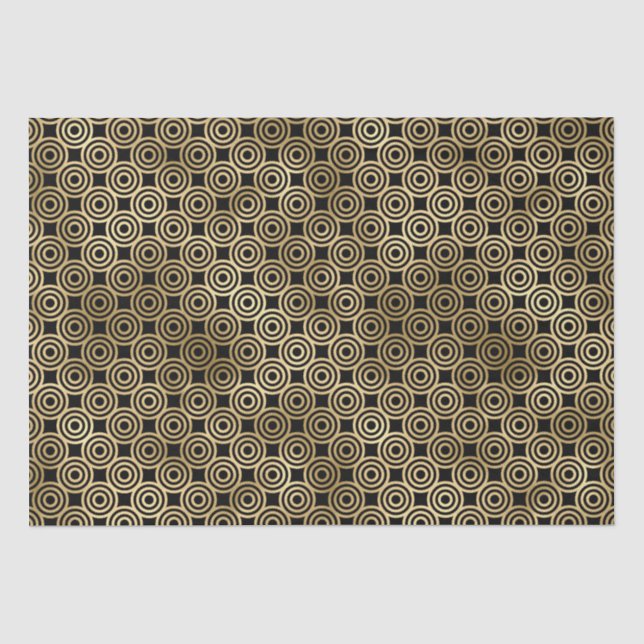 Art Deco Concentric Circle Pattern Design Tissue Paper (Front)