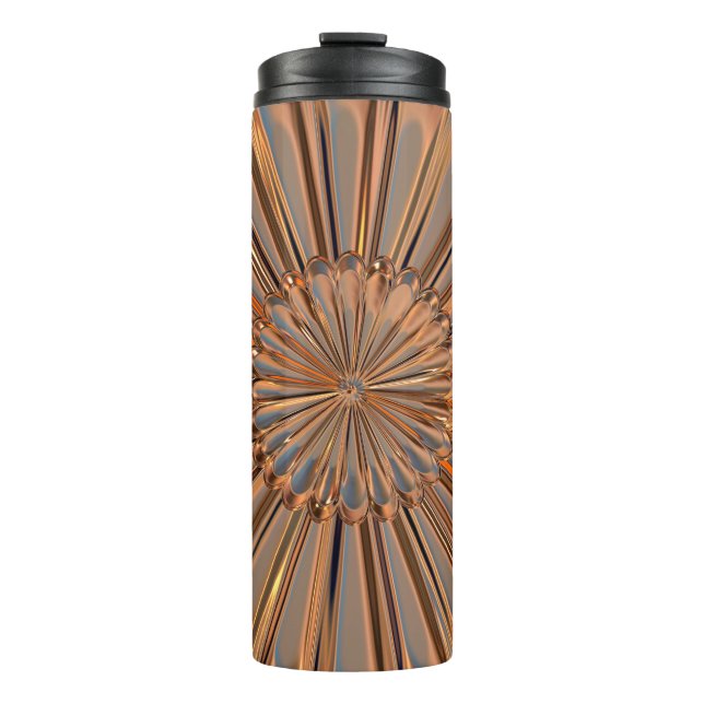 Art deco coppe look fan shell design thermal tumbler (Front)