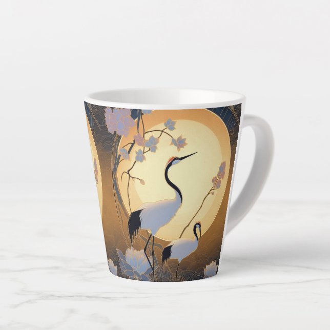 Art Deco Crane 12oz  Mug (Right Angle)