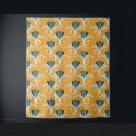 Art Deco Crane - yellow background Tapestry<br><div class="desc">Art Deco Crane - yellow background</div>