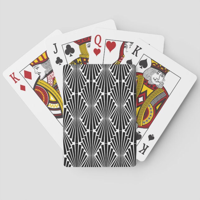 Art Deco Custom Pattern Playing Cards (Back)