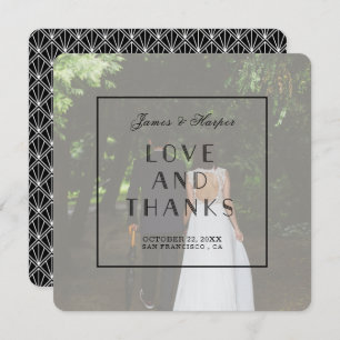 Art Deco   Custom Photo Thank You Card