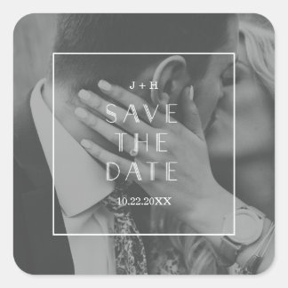 Art Deco | Custom Save the Date Photo Sticker