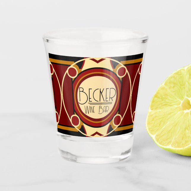 Art Deco Customisable Shot Glass (Front)