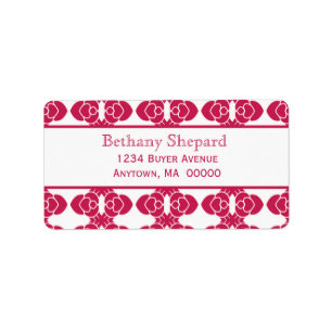 Art Deco Damask Address Label