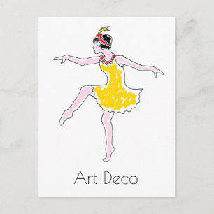 Art Deco Dancer Postcard