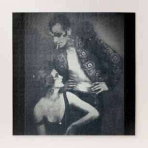Art deco dancers berber and droste jigsaw puzzle