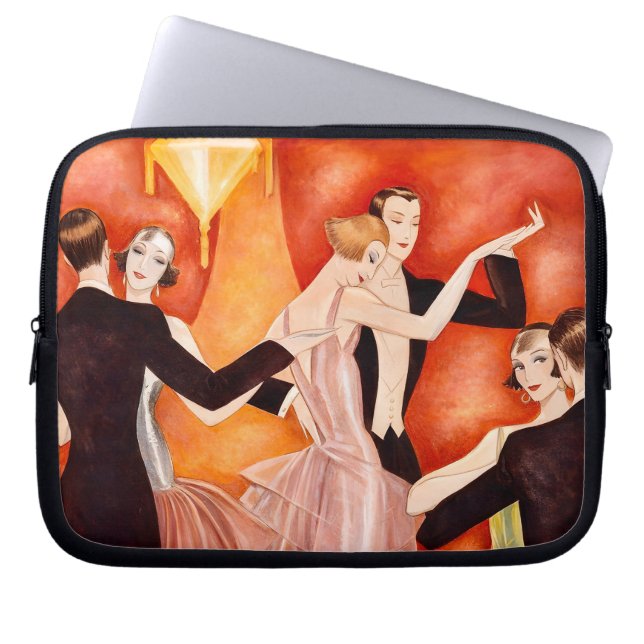 Art Deco Dancing Couples 1920s Ballroom  Laptop Sleeve (Front)