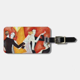 Art Deco Dancing Couples 1920s Ballroom  Luggage Tag