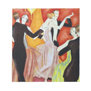 Art Deco Dancing Couples 1920s Ballroom  Notepad