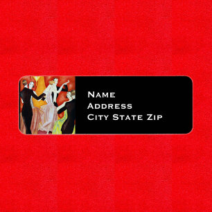 Art Deco Dancing Couples 1920s Ballroom  Return Address Label