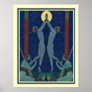 Art Deco "Danses de Jadis" by George Barbier Poster
