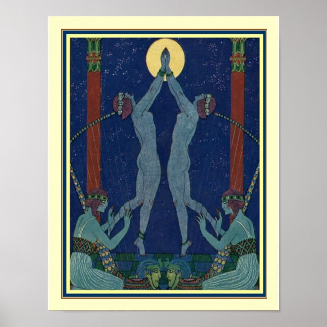 Art Deco "Danses de Jadis" by George Barbier Poster (Front)