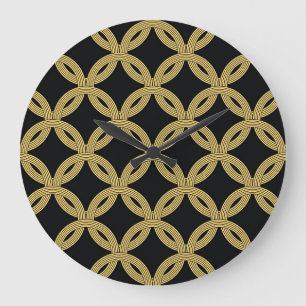 Art Deco Decoration Seamless Ornament Large Clock