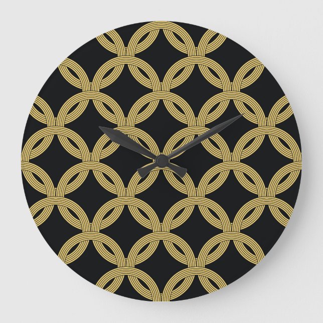Art Deco Decoration Seamless Ornament Large Clock (Front)