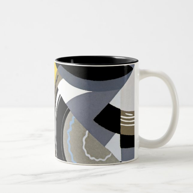 Art Deco Design #2 at Emporio Moffa Two-Tone Coffee Mug (Right)