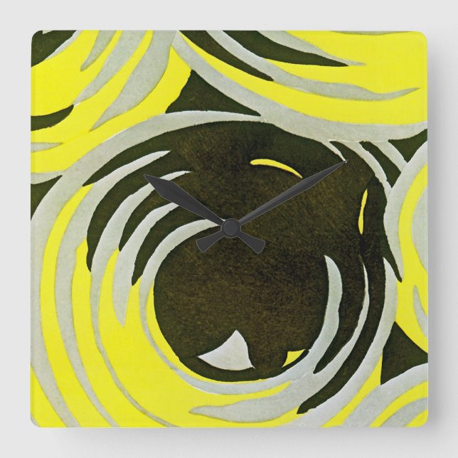 Art Deco Design #3 at Emporio Moffa Square Wall Clock (Front)