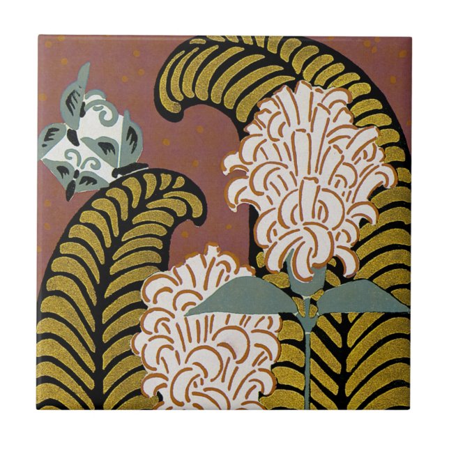 Art Deco Design #3 at Sunshinedazzle Ceramic Tile (Front)