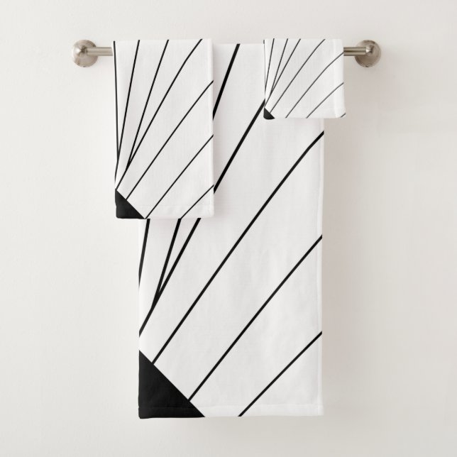Art Deco Design Bath Towel Set (Insitu)